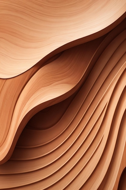 fundo abstrato de curva de madeira