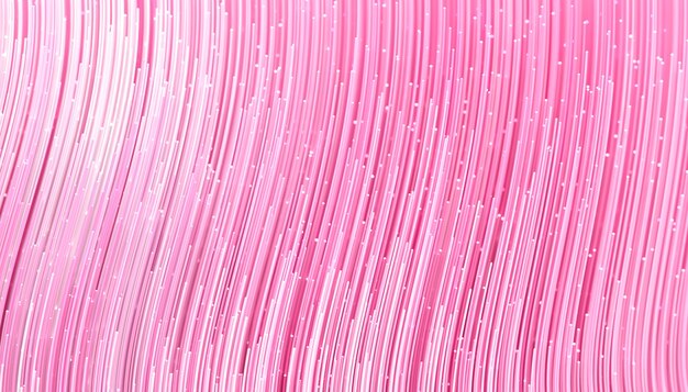 Fundo abstrato de fios rosa, ilustração 3D