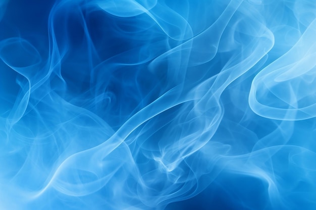 Fundo Abstrato de Fumaça Azul ou IA Generativa de Textura de Vapor