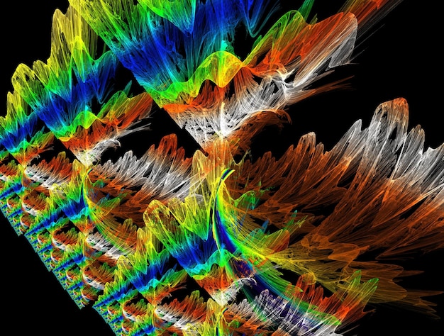 Fundo abstrato de imagem de textura fractal exuberante imaginário