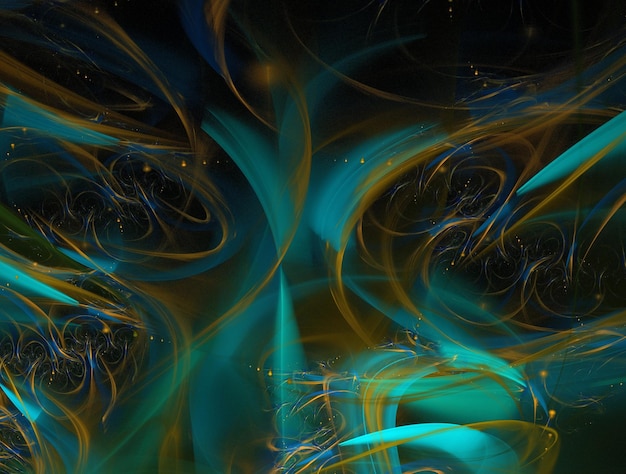Fundo abstrato de imagem de textura fractal exuberante imaginário