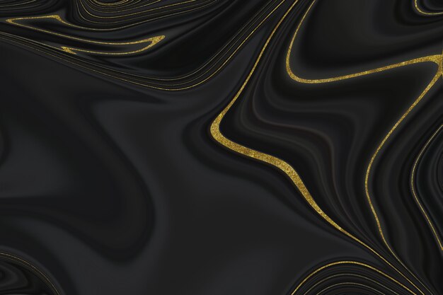 Fundo abstrato de mármore preto e dourado