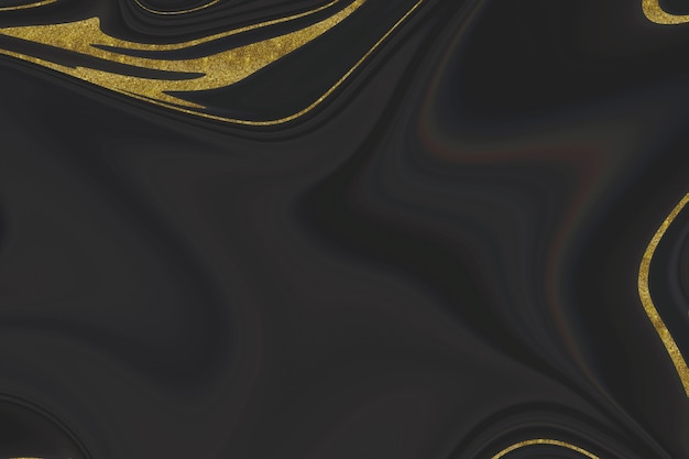 Fundo abstrato de mármore preto e dourado