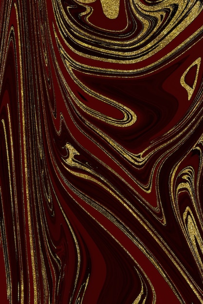 Fundo abstrato de mármore vermelho e dourado