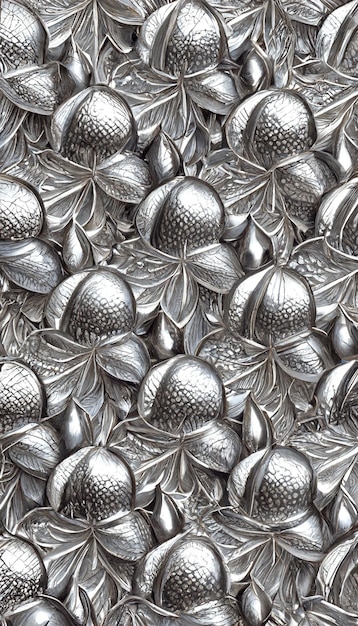 Fundo abstrato de metal prateado Ilustração 3D de design de luxo elegante moderno artístico