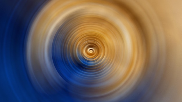 fundo abstrato de ondas circulares douradas e azuis