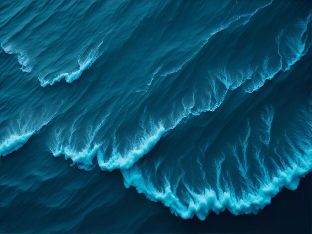 Fundo abstrato de ondas de água azul com superfície de textura fluida líquida
