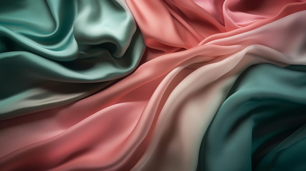 Fundo abstrato de tecido ondulado de seda
