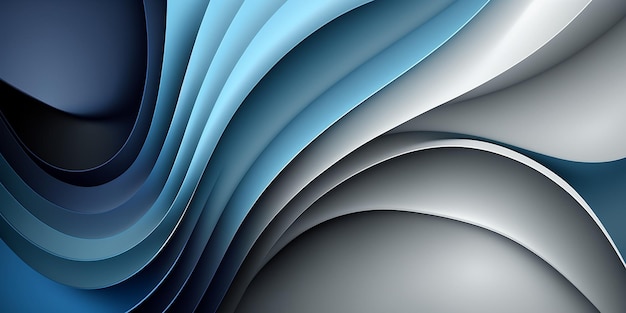 Fundo abstrato de um ai generativo de design azul e branco