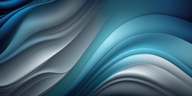 Fundo abstrato de um design ondulado azul e branco generativo ai