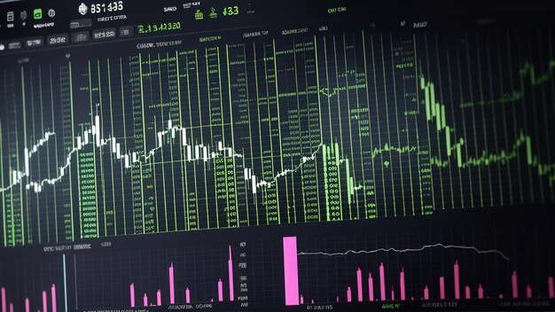 Fundo abstrato do jogo de bolsa de valores de negociação de criptomoeda