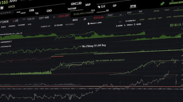 Fundo abstrato do jogo de bolsa de valores de negociação de criptomoeda