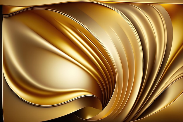 Fundo abstrato dourado IA generativa