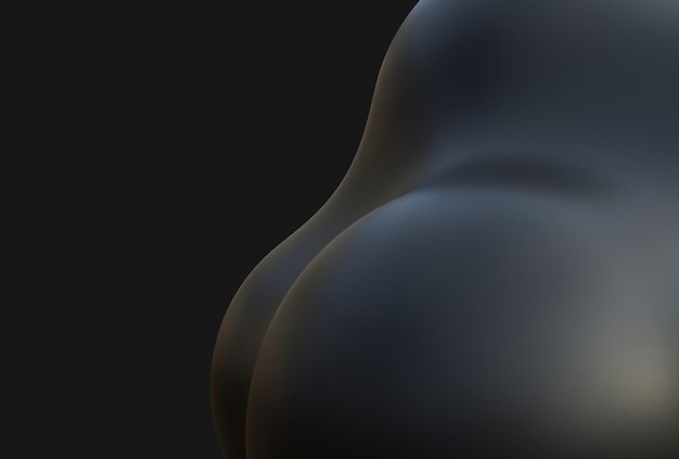 Fundo abstrato elegante de luxo preto com renderização em 3d de espaço de cópia