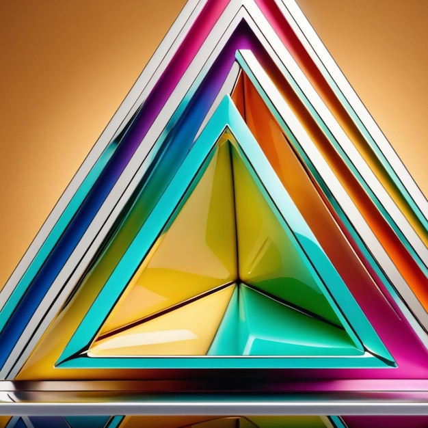 Fundo abstrato em forma de triângulo colorido