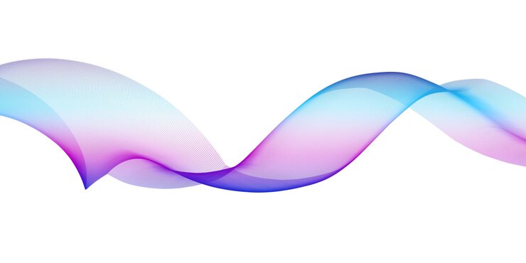 Foto fundo abstrato escuro com uma onda brilhante linhas em movimento brilhantes elemento de design azul roxo moderno