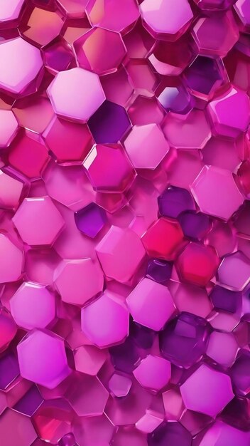 Fundo abstrato formado a partir de hexágonos rosa vidro padrão violeta cristais geométricos abstrato