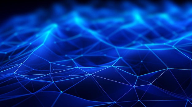 fundo abstrato glowing net wireframe conectividade à internet conceito tecnologia papel de parede negócio