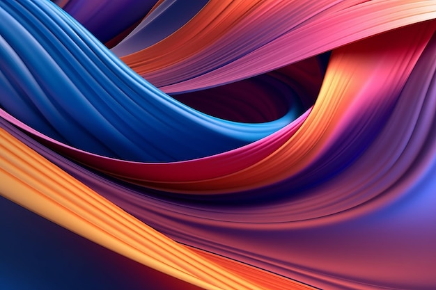 Fundo abstrato gradiente de linhas coloridas dinâmicas