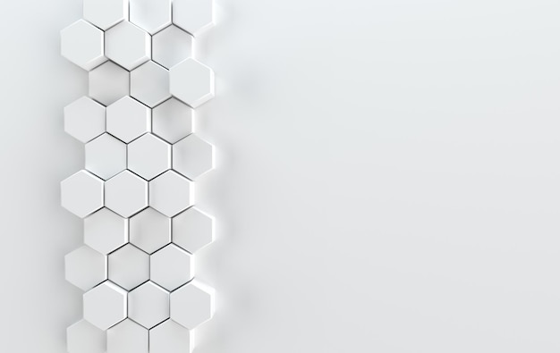 Fundo abstrato hexagonal Cellular honeycomb 3d panel