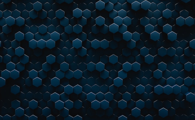 Fundo abstrato hexagonal geométrico escuro