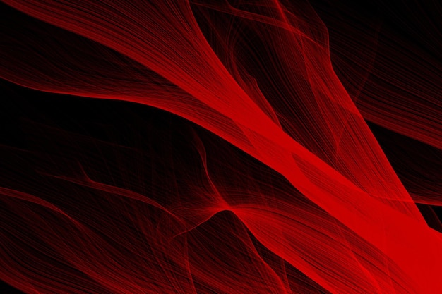 Fundo abstrato liso da onda da raia da luz vermelha. Abstrato base de tecnologia de onda fractal vermelho.