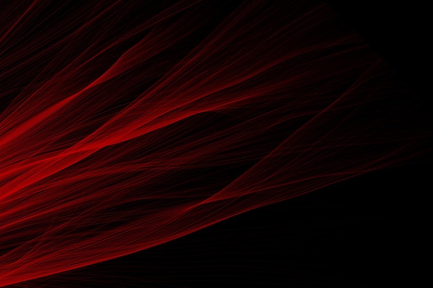 Fundo abstrato liso da onda da raia da luz vermelha. Abstrato base de tecnologia de onda fractal vermelho.