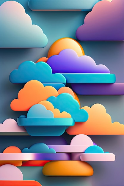 Fundo abstrato nuvens