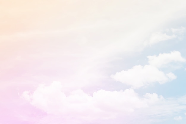 Fundo abstrato pastel de cor, Um céu suave com fundo de nuvem em cor pastel