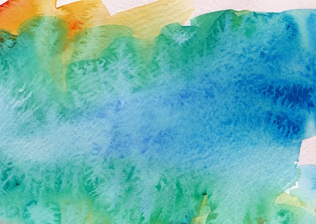 Fundo abstrato pintado à mão de aquarela em textura de papel