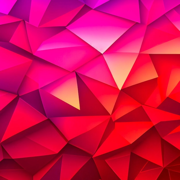 Fundo abstrato que consiste em padrão geométrico Gradiente de cor de violeta para vermelho Banner de formato de grande angular