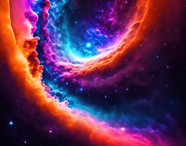 Fundo abstrato que imita a textura de uma nebulosa no espaço AI gerado