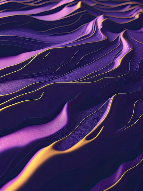 Fundo abstrato roxo e amarelo com um padrão de onda.