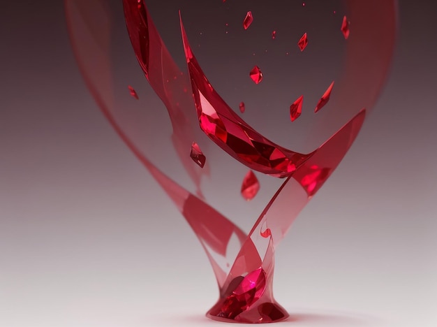 Fundo abstrato Ruby Radiance com tons suaves de rubi