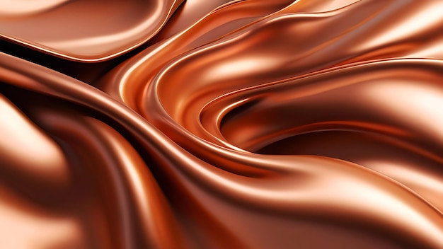 Foto fundo abstrato seda luxo cobre ondas elegantes curvas suaves e linhas