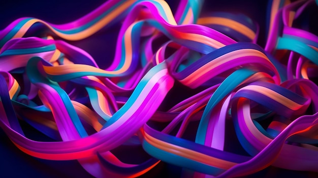 Fundo abstrato simples com neon colorido