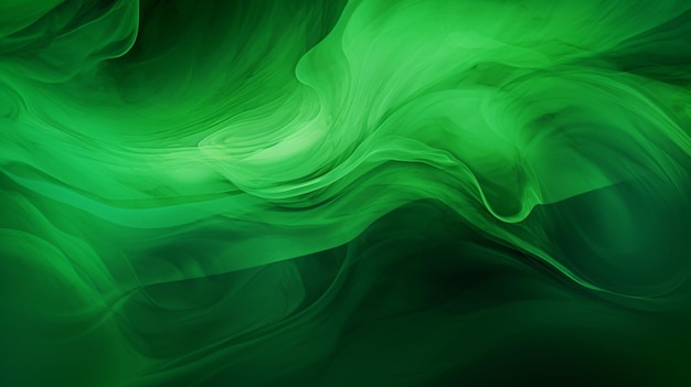 fundo abstrato verde e preto com um redemoinho verde e amarelo