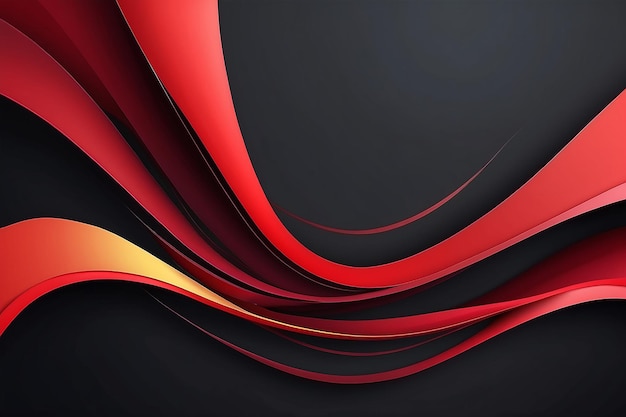 Fundo abstrato vermelho Composição de formas dinâmicas Vector Eps10