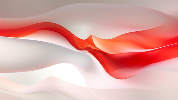 fundo abstrato vermelho e branco com uma curva curva generativa ai