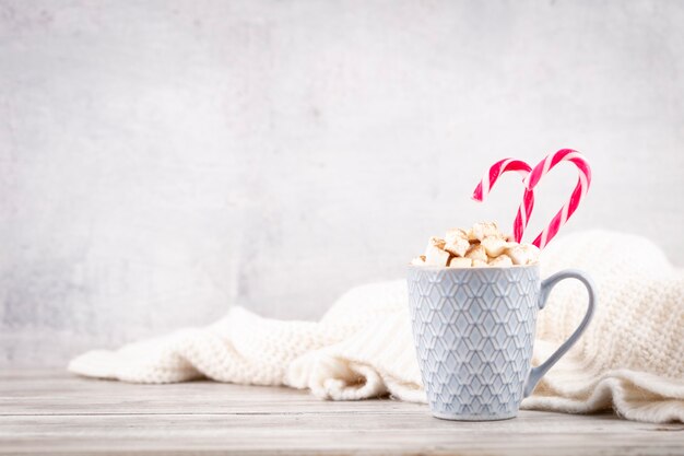 Fundo aconchegante do bastão de doces de Natal.