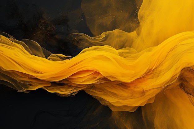 Fundo amarelo abstrato com ondas