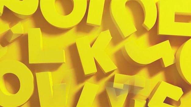 Fundo amarelo com as letras