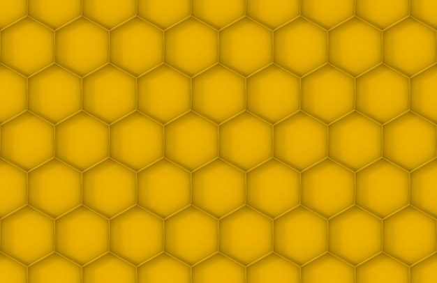 Foto fundo amarelo sem emenda da textura da parede da colmeia ou do favo de mel da abelha.