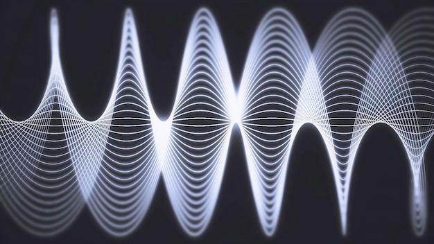 Fundo animado de linhas e formas flutuações de faixas em movimento