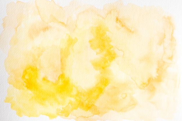 Fundo aquarela abstrato amarelo.