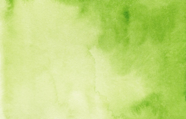 Fundo aquarela abstrato verde em papel texturizado