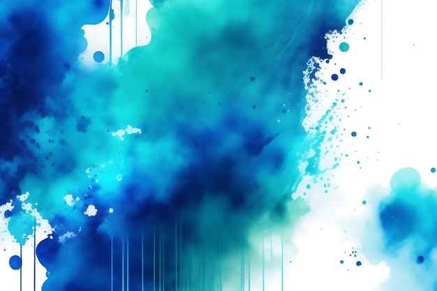 Fundo aquarela azul abstrato Tinta respingada mistura colorida papel de parede Teal e marinho