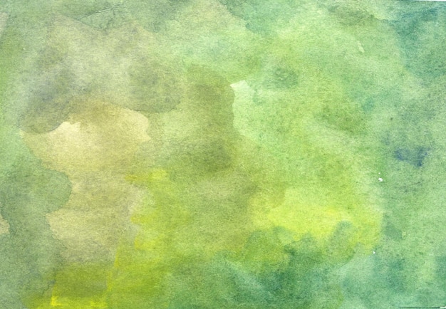 Fundo aquarela desenhado à mão verde-amarelo Alta qualidade