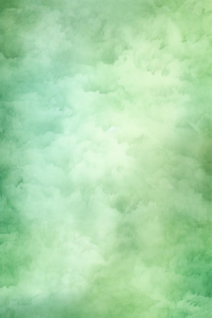 Foto fundo aquarela verde com uma nuvem branca.