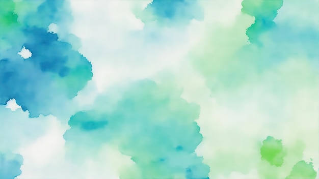 Fundo aquarela verde e azul